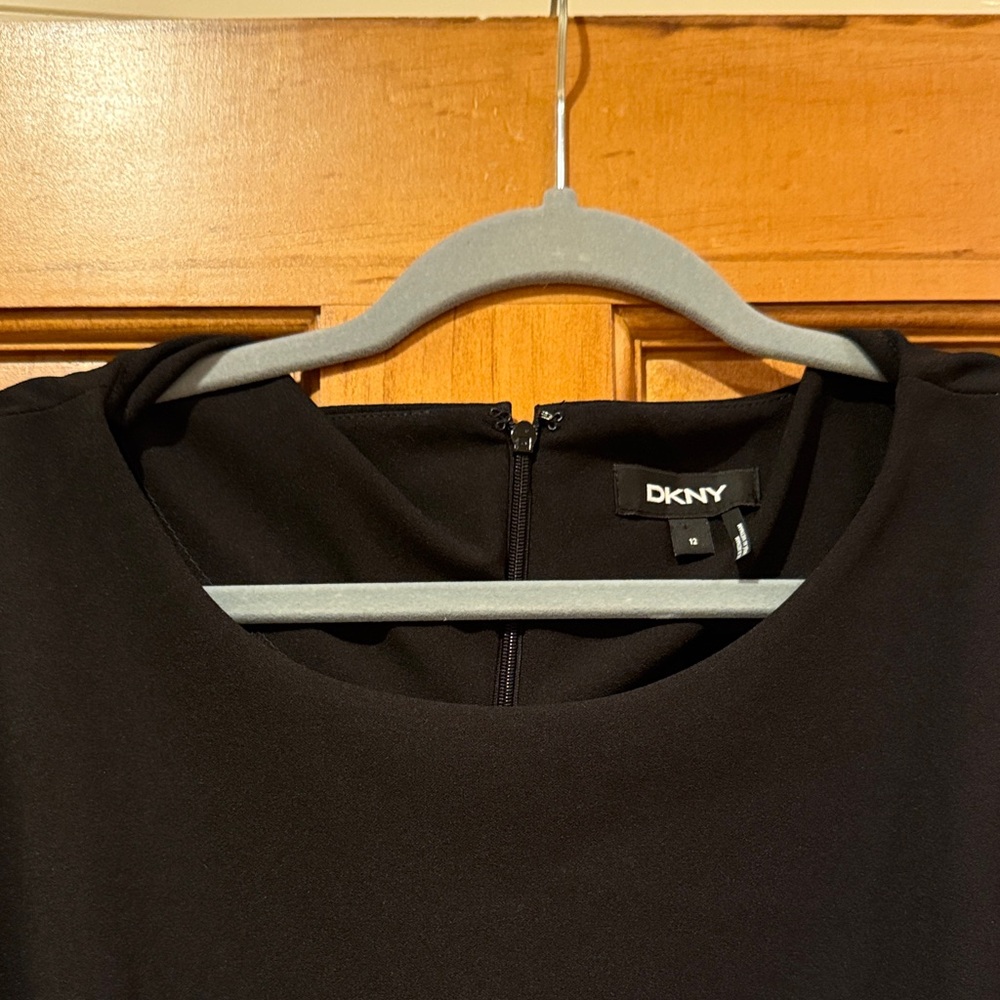 DKNY Black and White Long Sleeve Dress - Picture 2 of 4
